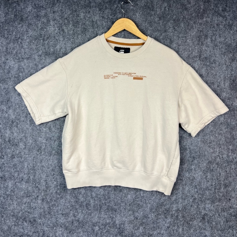 G-Star Raw Beige and Brown Knit Top Size Large